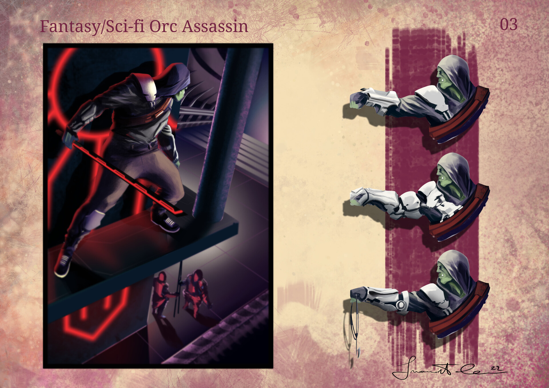 ArtStation - Sci-fi Orc concept.