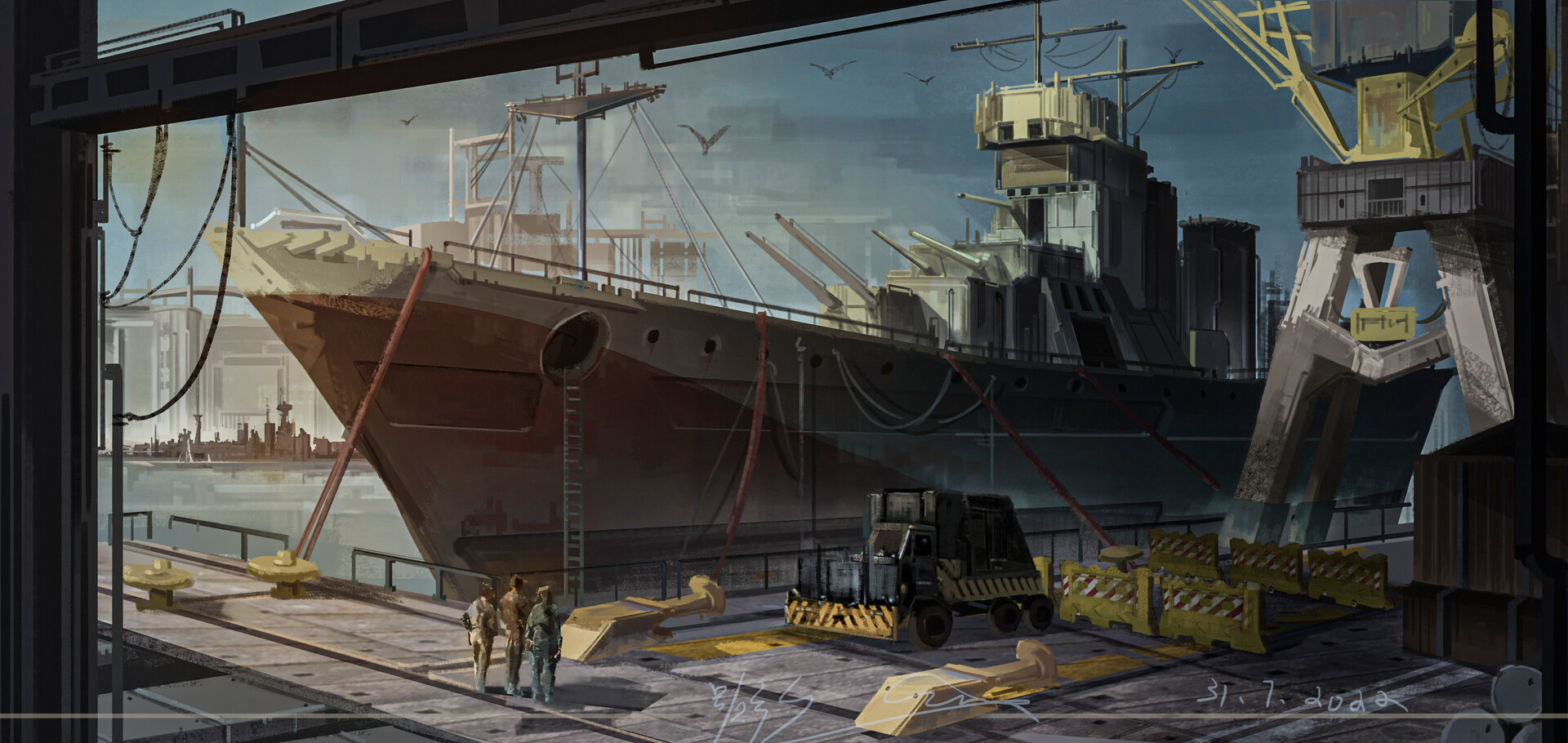 ArtStation - Practice(dry dock)