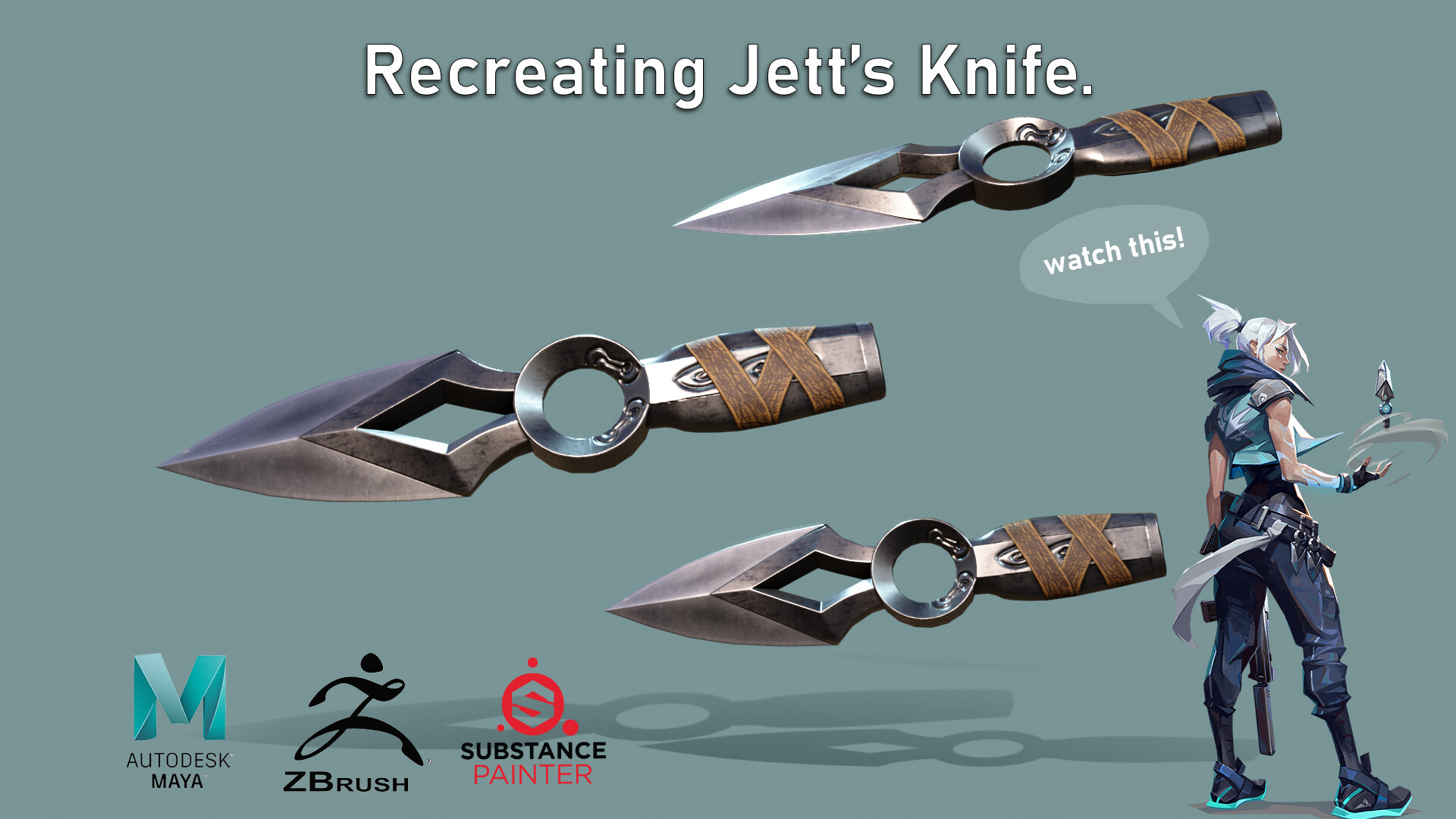 ArtStation Jett Knife Timelapse