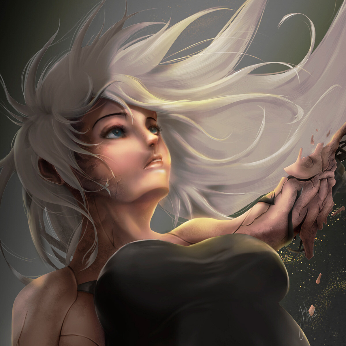 ArtStation A2 Fanart Nier Automata   Javi Aqueche Javi Aqueche A2 Nier Face 1200x1200 