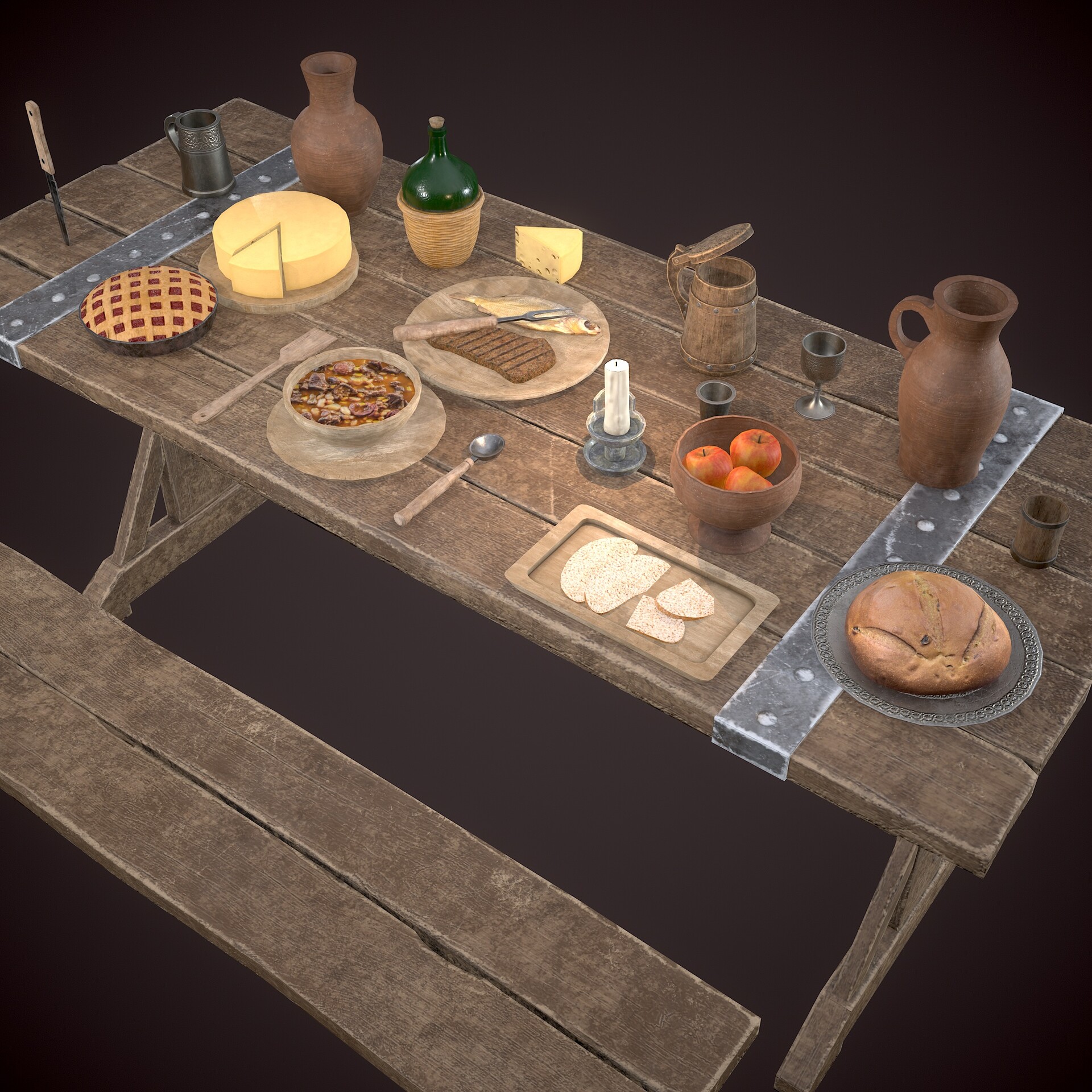 ArtStation - Medieval Tavern Dinner