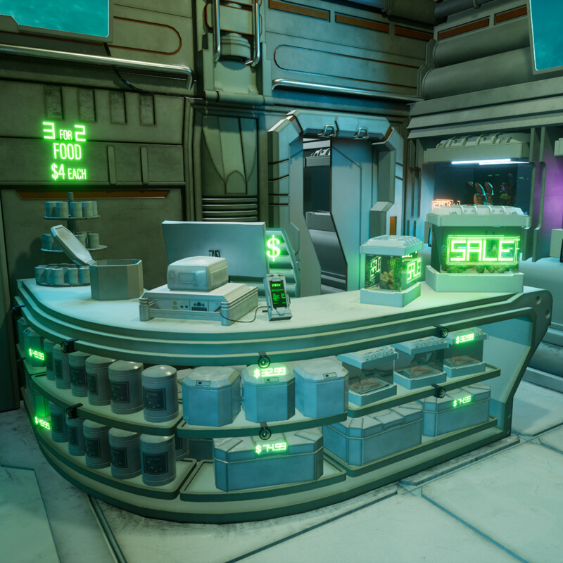 Sci-Fi Aquarium Shop