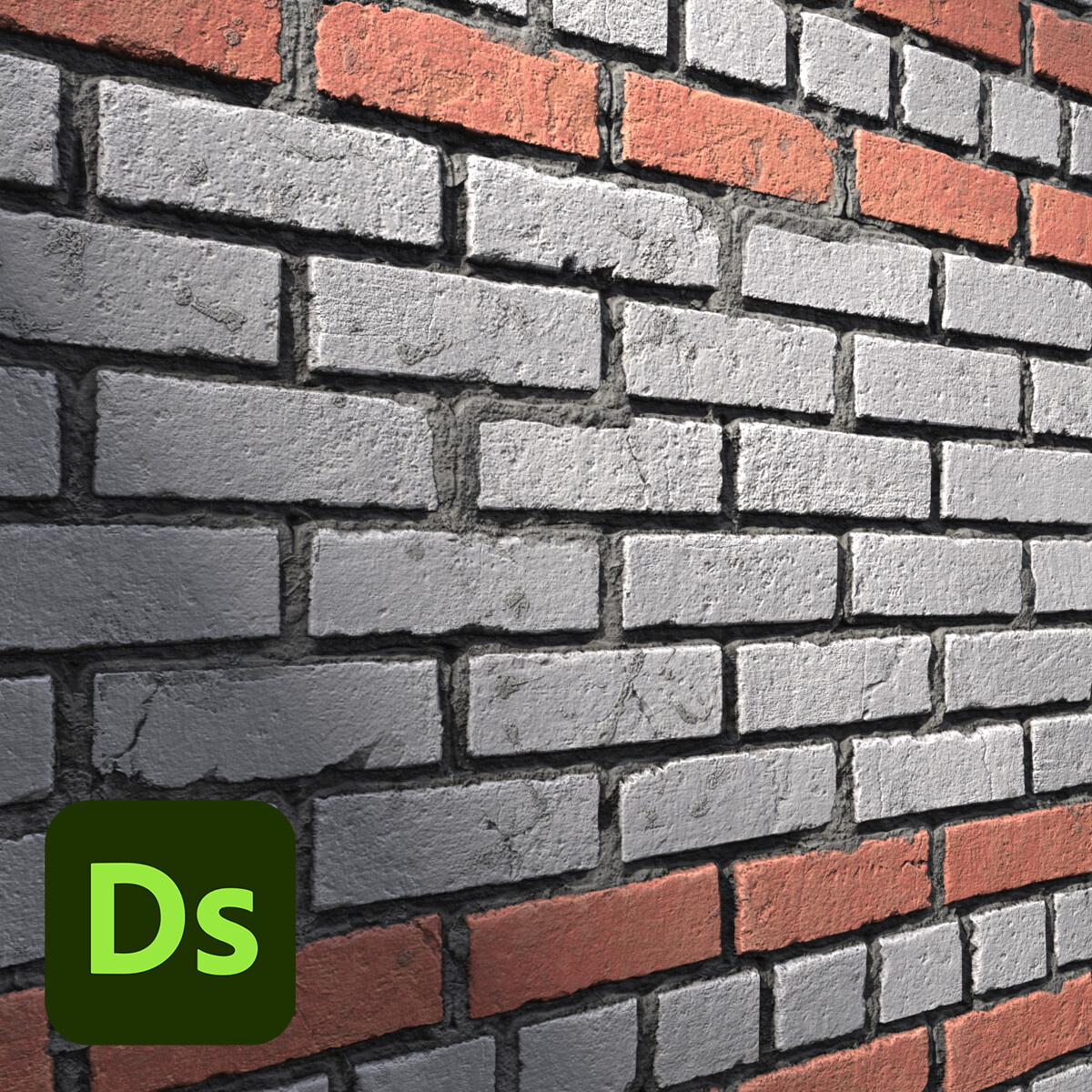 ArtStation White and red bricks