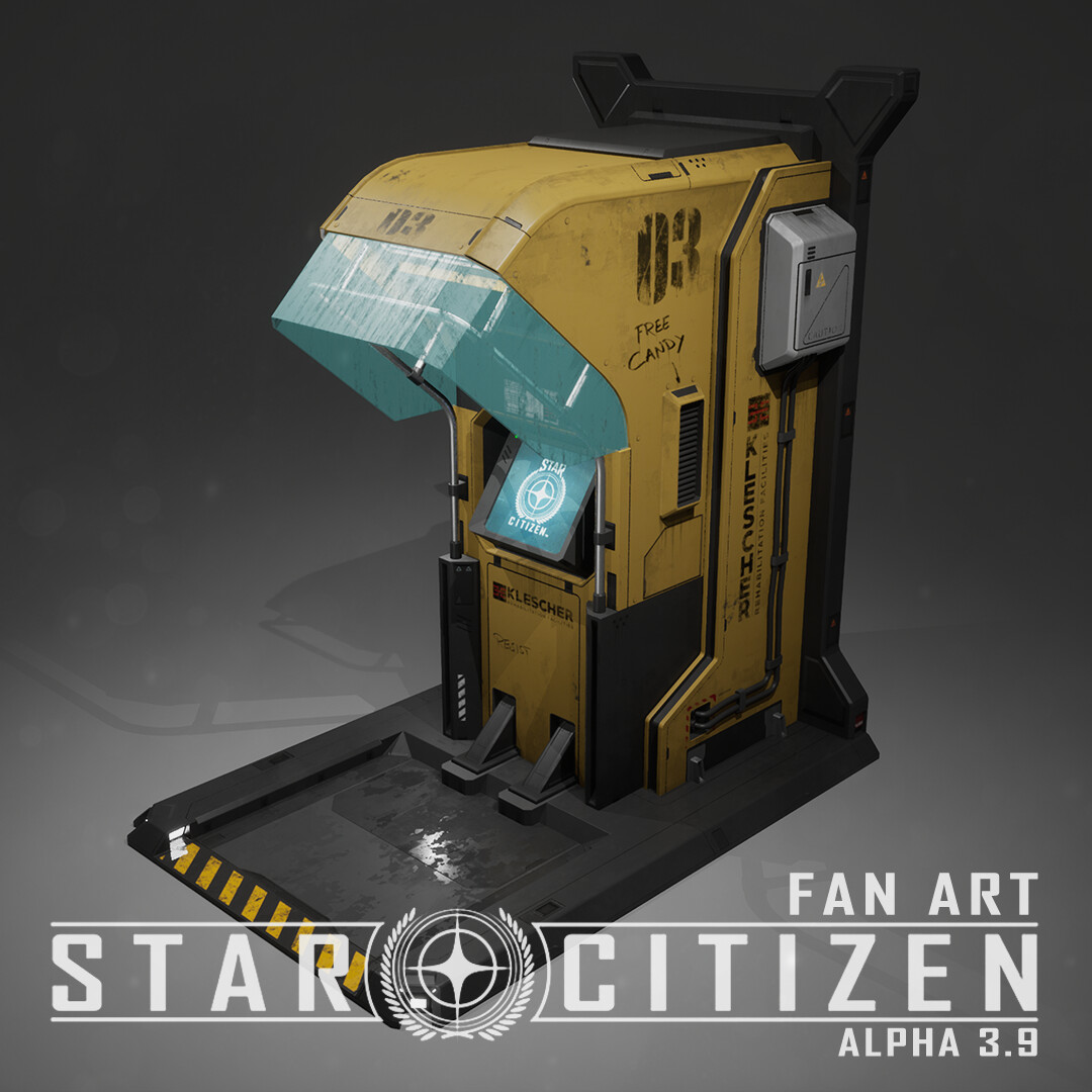 ArtStation - KRF Kiosk and Info Terminal - Star Citizen Fan Art