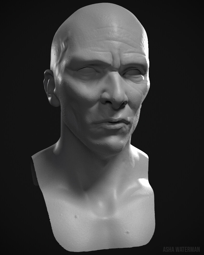 ArtStation - Man Bust - Speed Sculpt