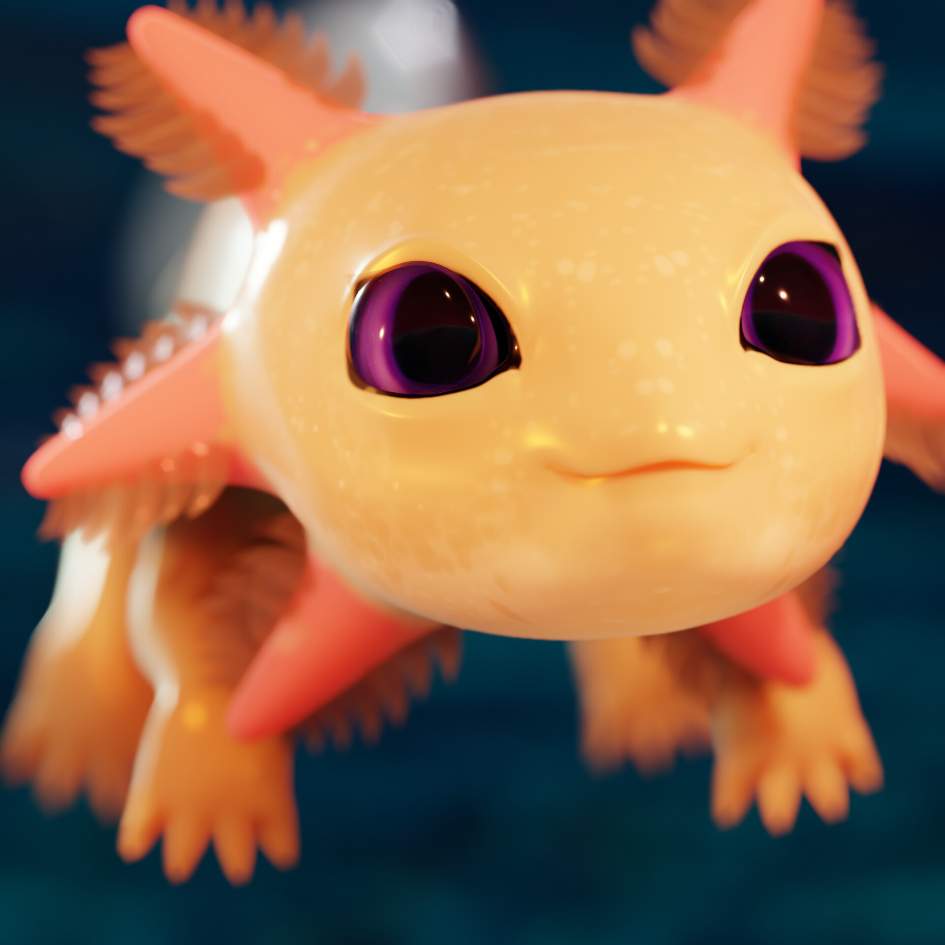 ArtStation - Dragon Axolotl | Blender Eevee