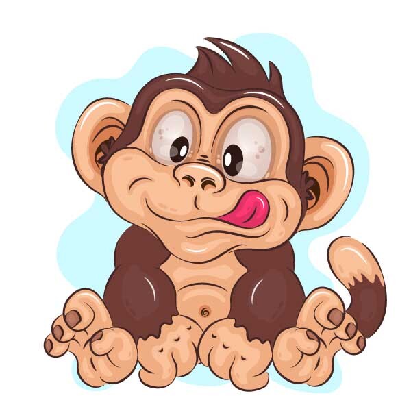 ArtStation - Funny Cartoon Monkey.
