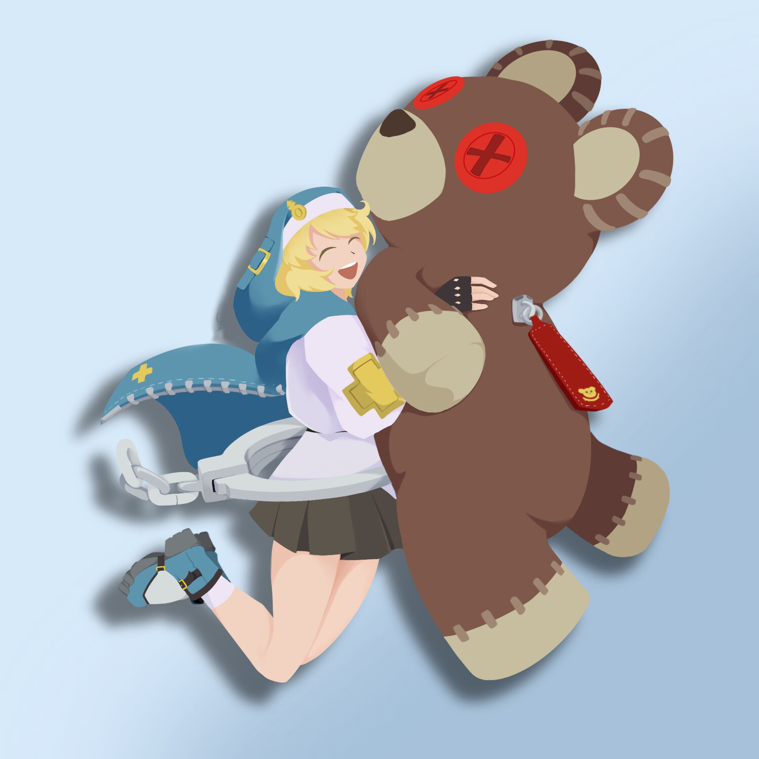 Bridget and a Teddy Bear? (Guilty Gear Strive fan-art) Funnily