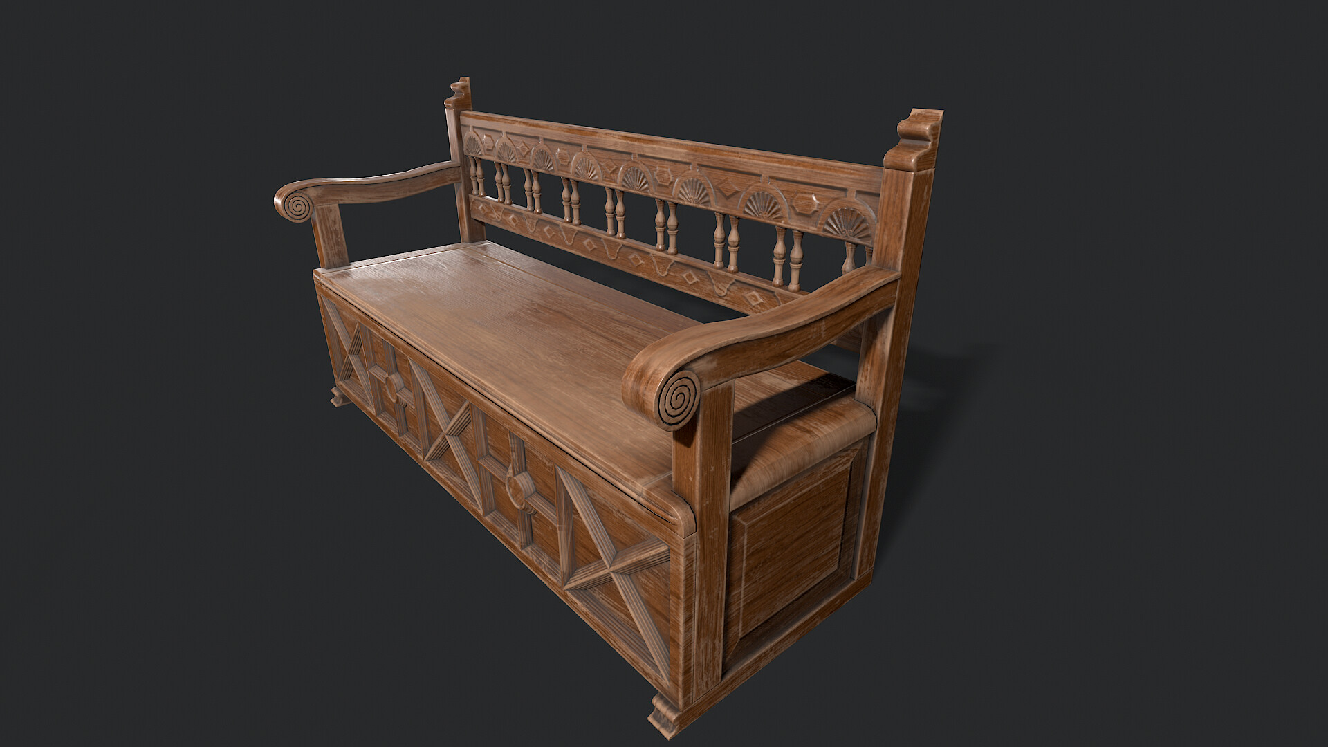 ArtStation Wooden bench