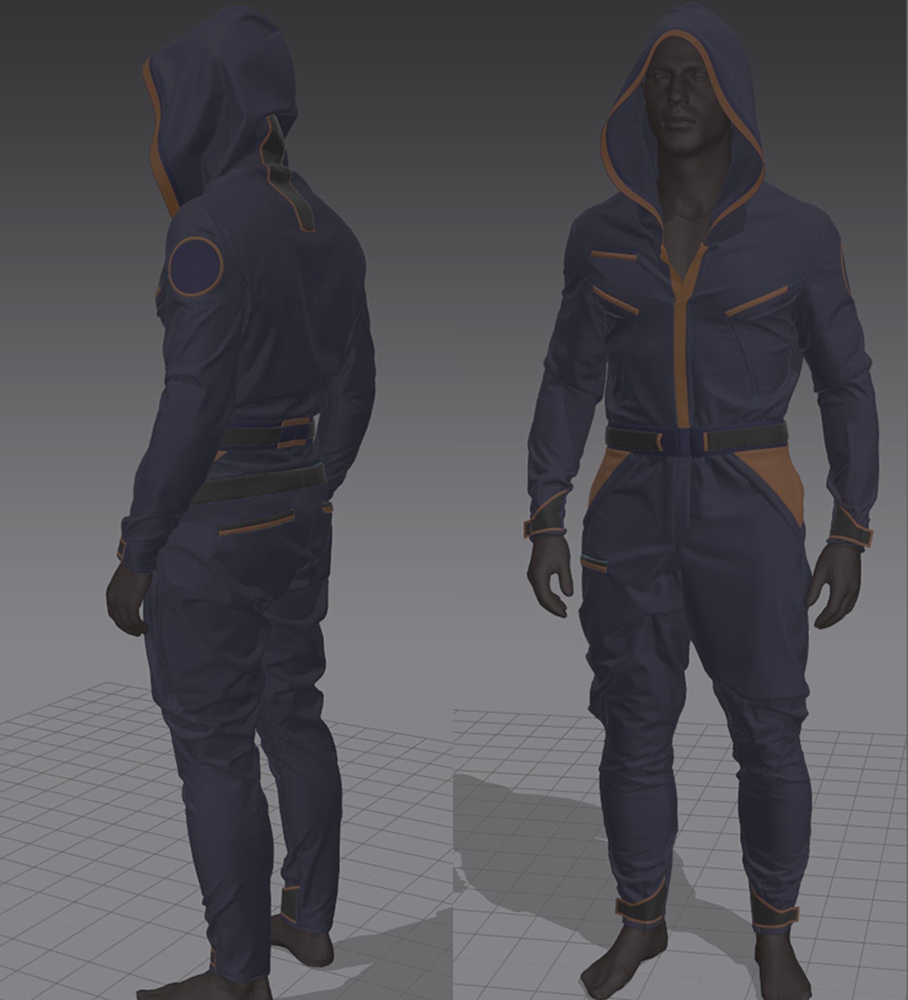 ArtStation - Hooded Costume (Marvelous Designer)