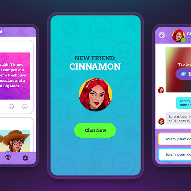 ArtStation - Interactive Chat Game UI/UX