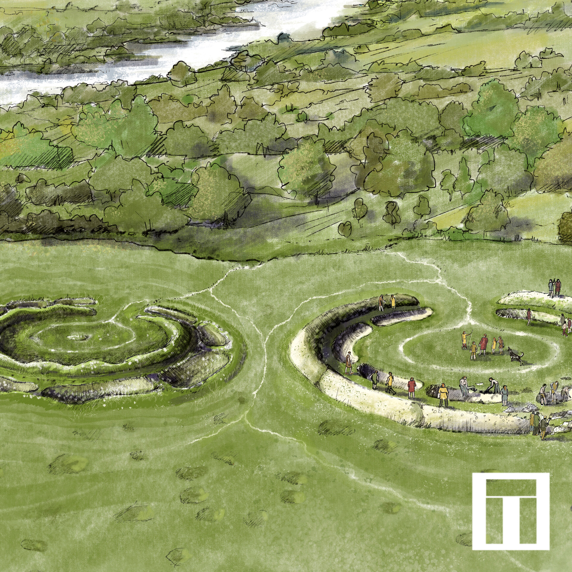 ArtStation Reconstruction of Bulford Henge Monuments, Wiltshire