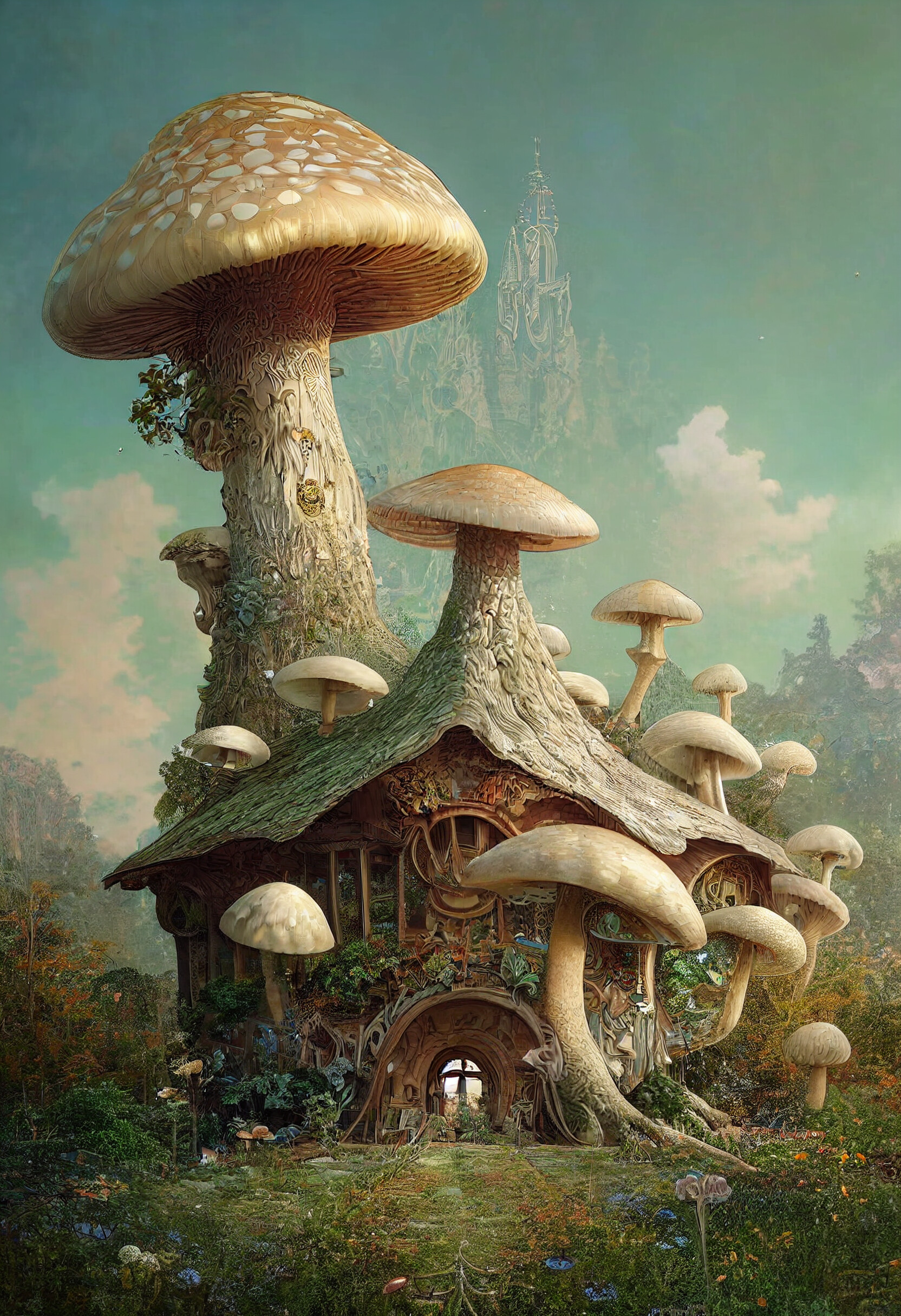 Artstation Mushroom Houses