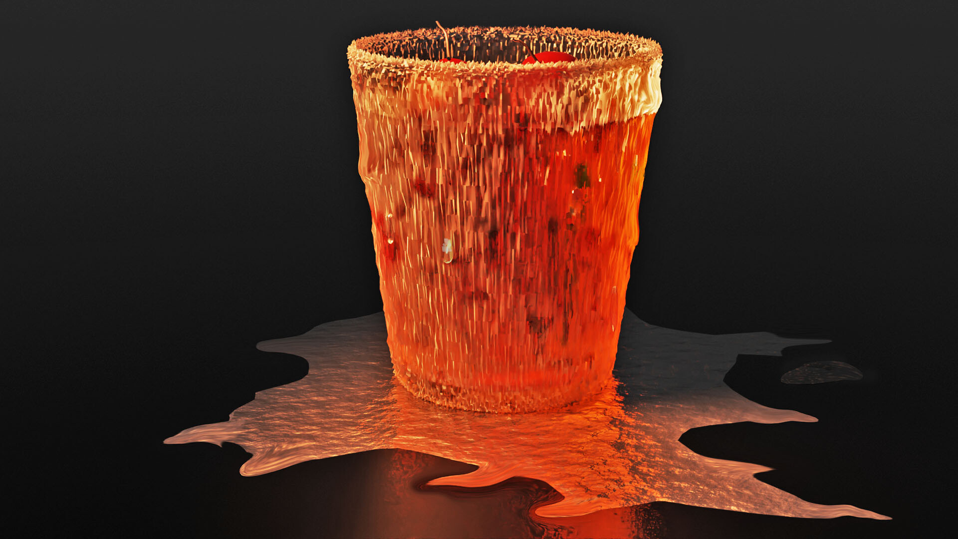 ArtStation - Ice Shot Glass With Bourbon