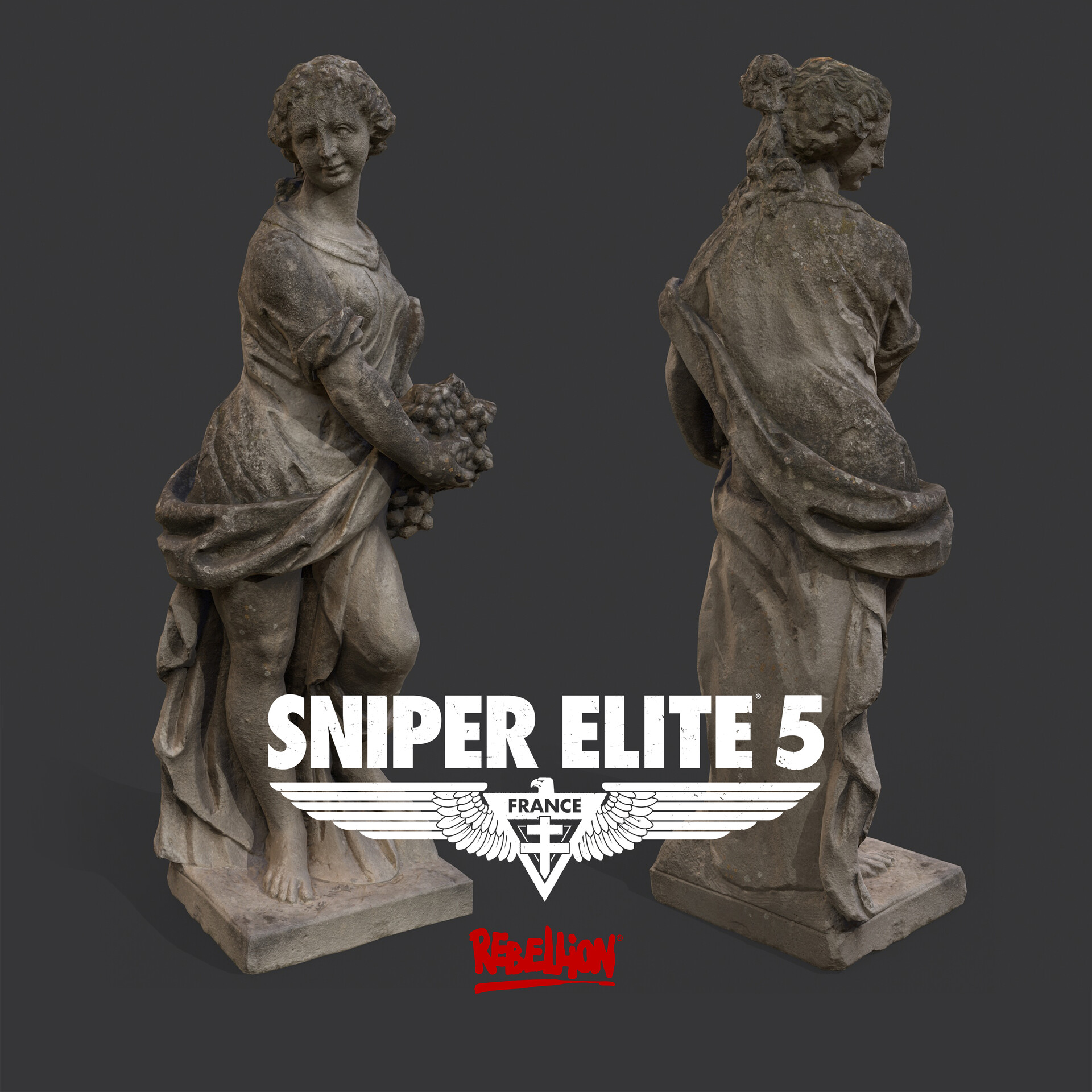 Artstation Sniper Elite 5 Garden Chateau Statue Photogrammetry Asset