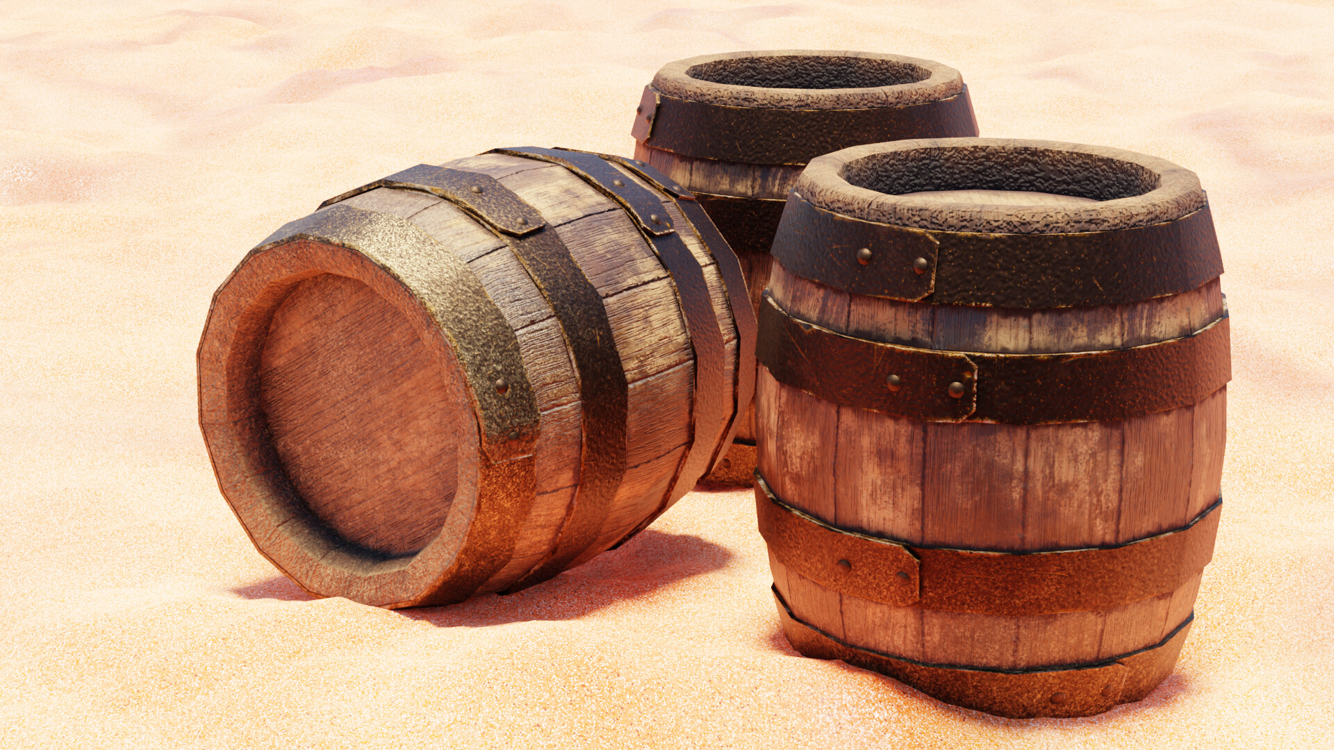 ArtStation Wooden Barrel