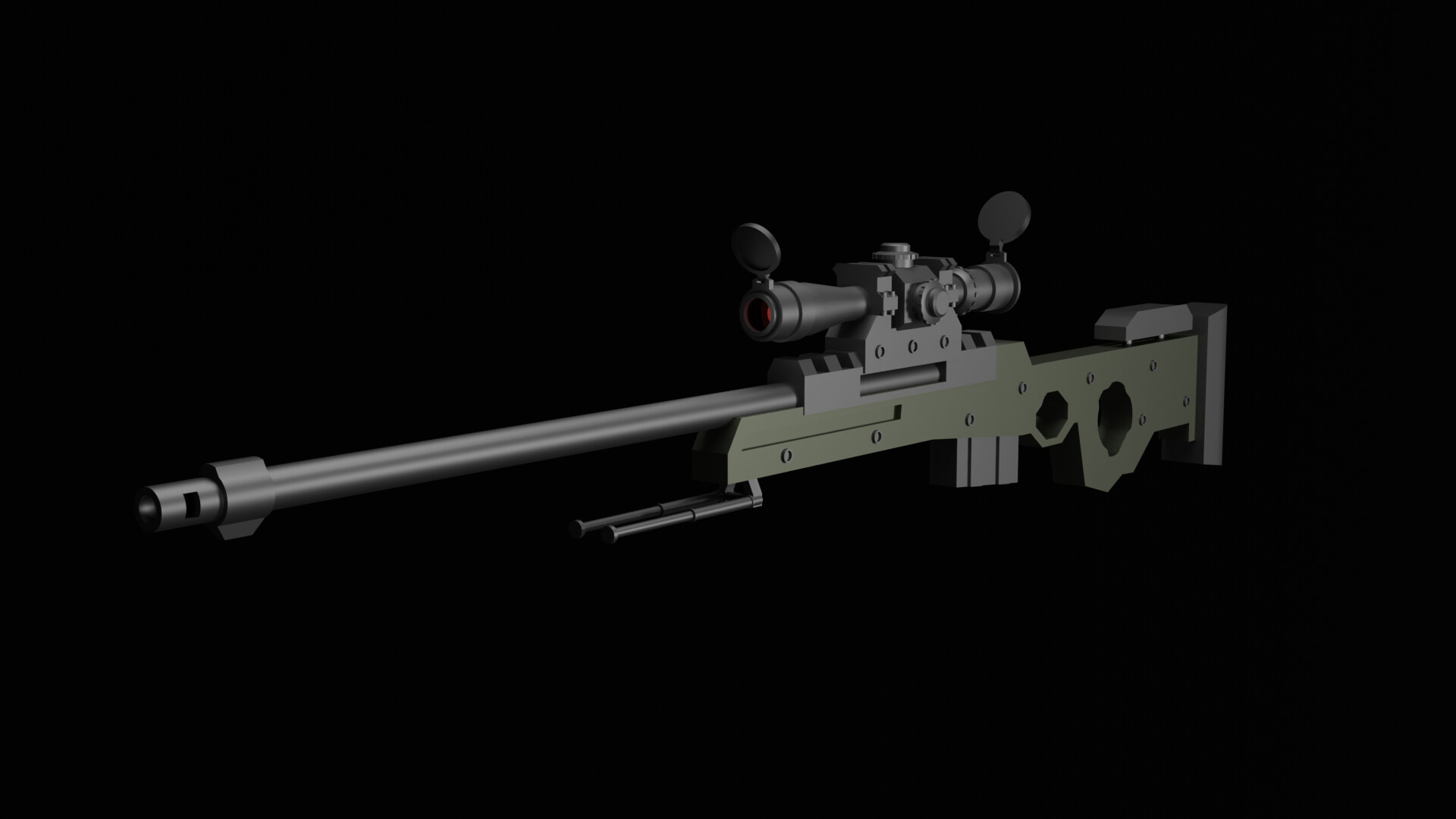 ArtStation - AWM Variants - Sniper Rifles