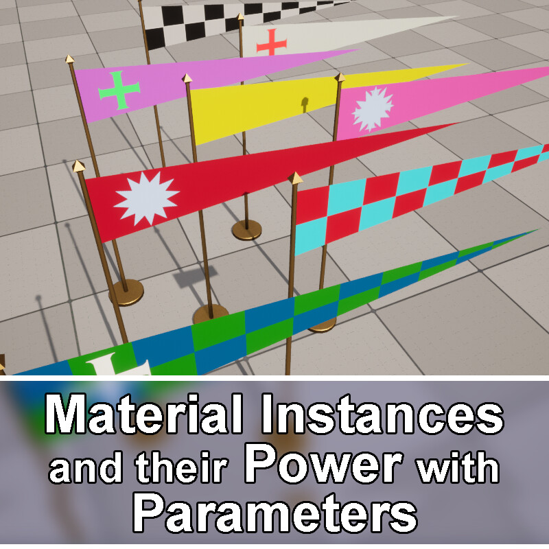 Artstation example of material instance and parameters in unreal