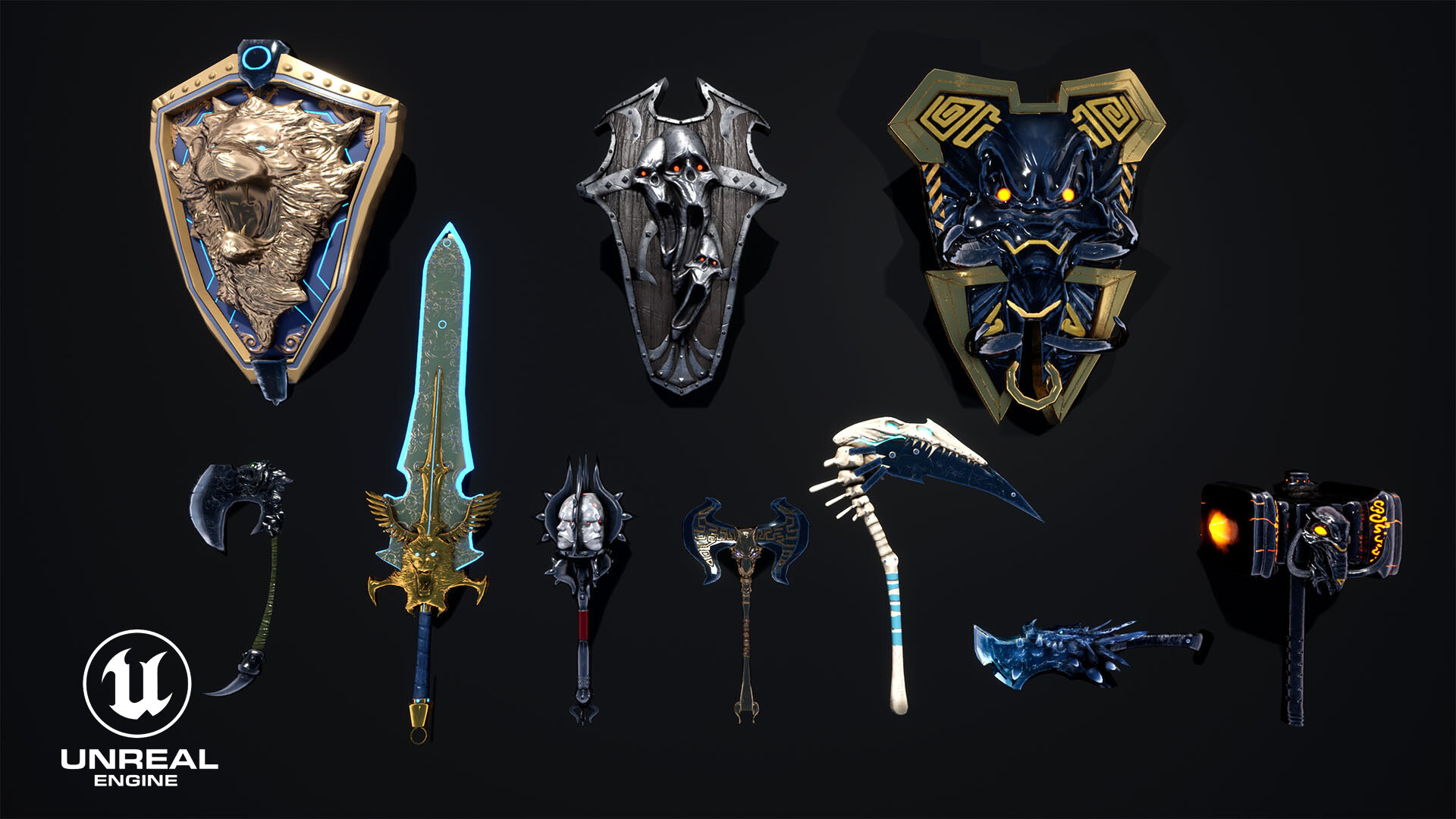 ArtStation Legendary Weapon Pack   Marcos Miranda Marcos Miranda Unreal Weapons1 