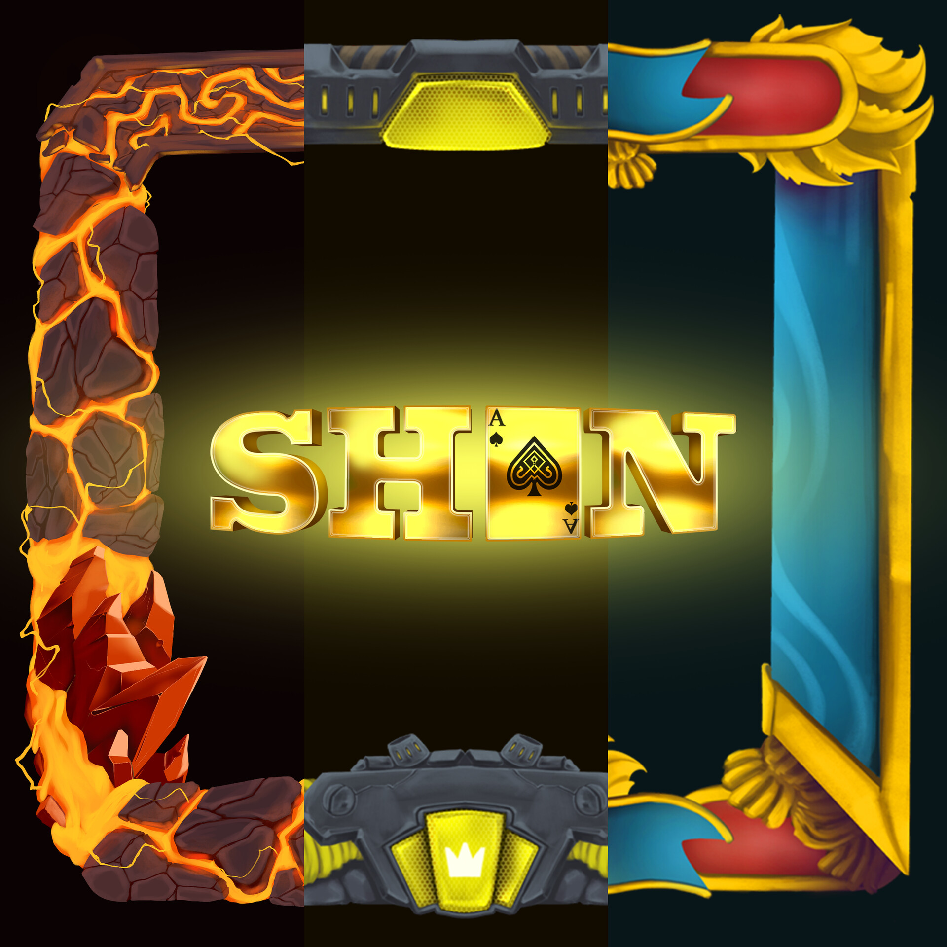 ArtStation Frames and Game Cards for mobile game