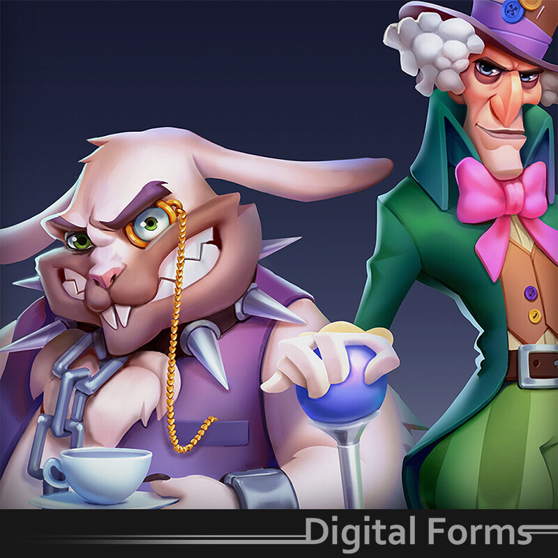 Mad Hatter and Rabbit