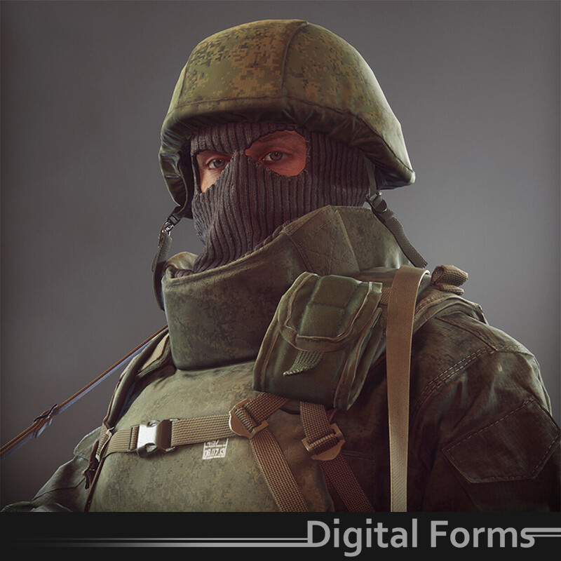 Digital Forms Your External Art Development Team - Russian soldier