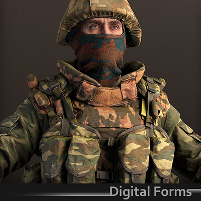 Digital forms digital forms russian uniform and equipment of the early 2000 s raw 3d scan data