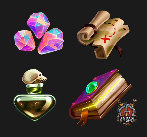 ArtStation - The Icons for Fantasy Heart 2 part