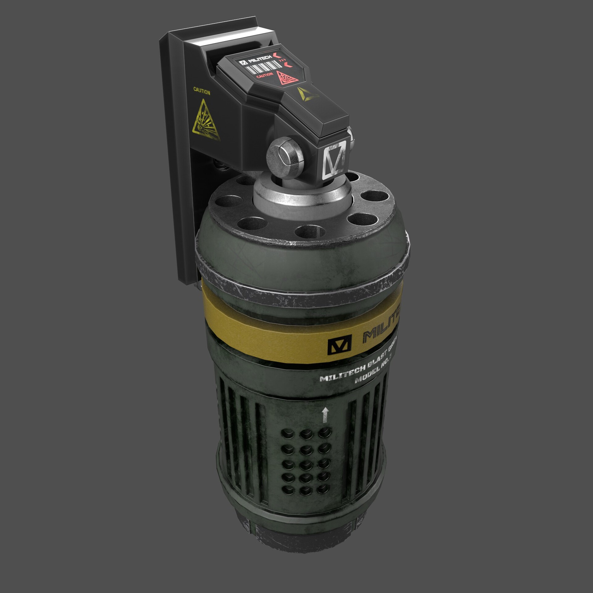 ArtStation Cyberpunk 2077 Militech grenade concept