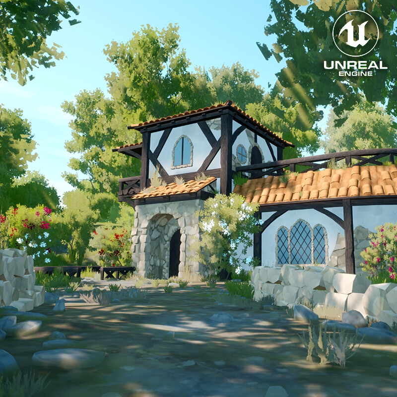 ArtStation Stylized Building (Art Test for Blankhans)