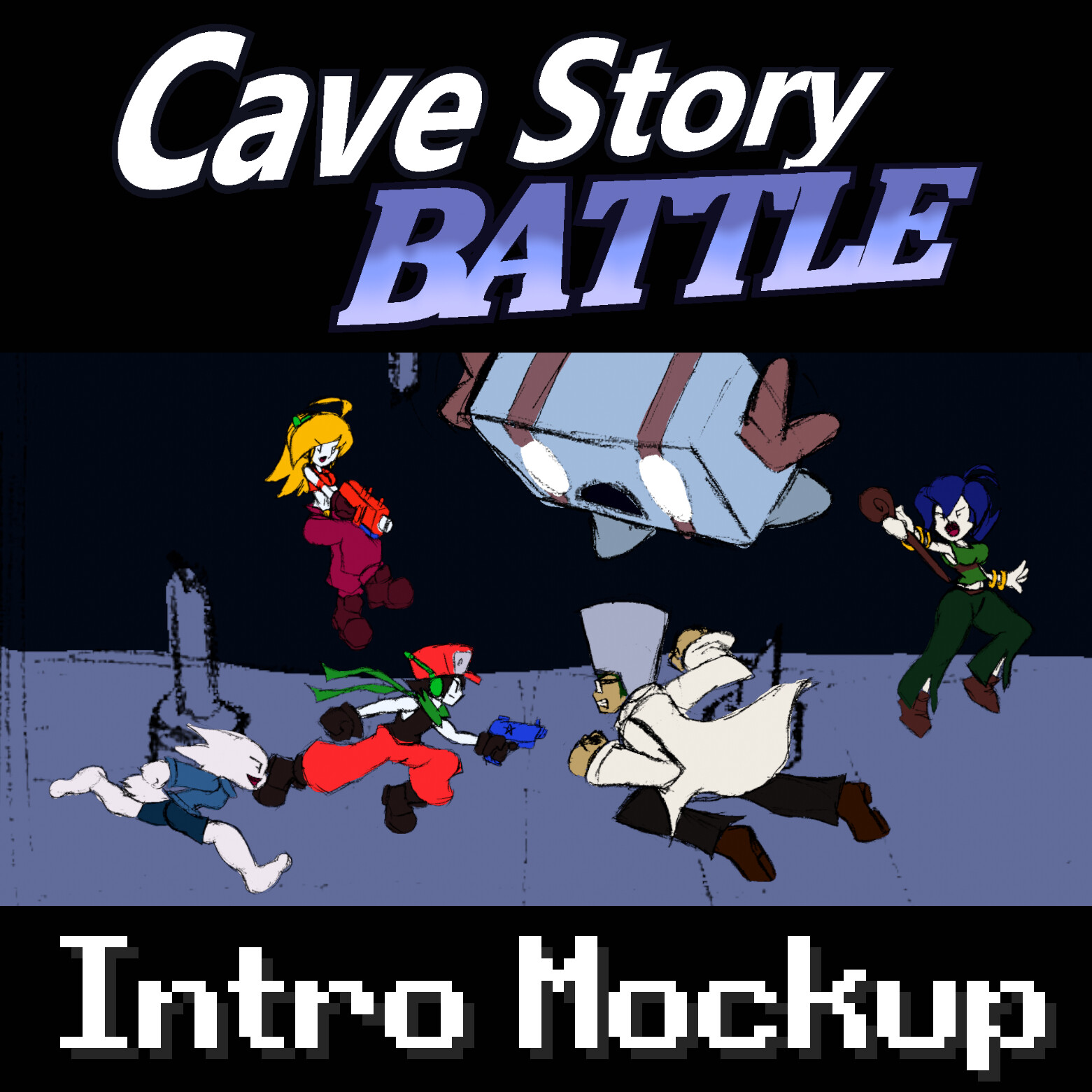ArtStation Cave Story Battle Intro Mockup