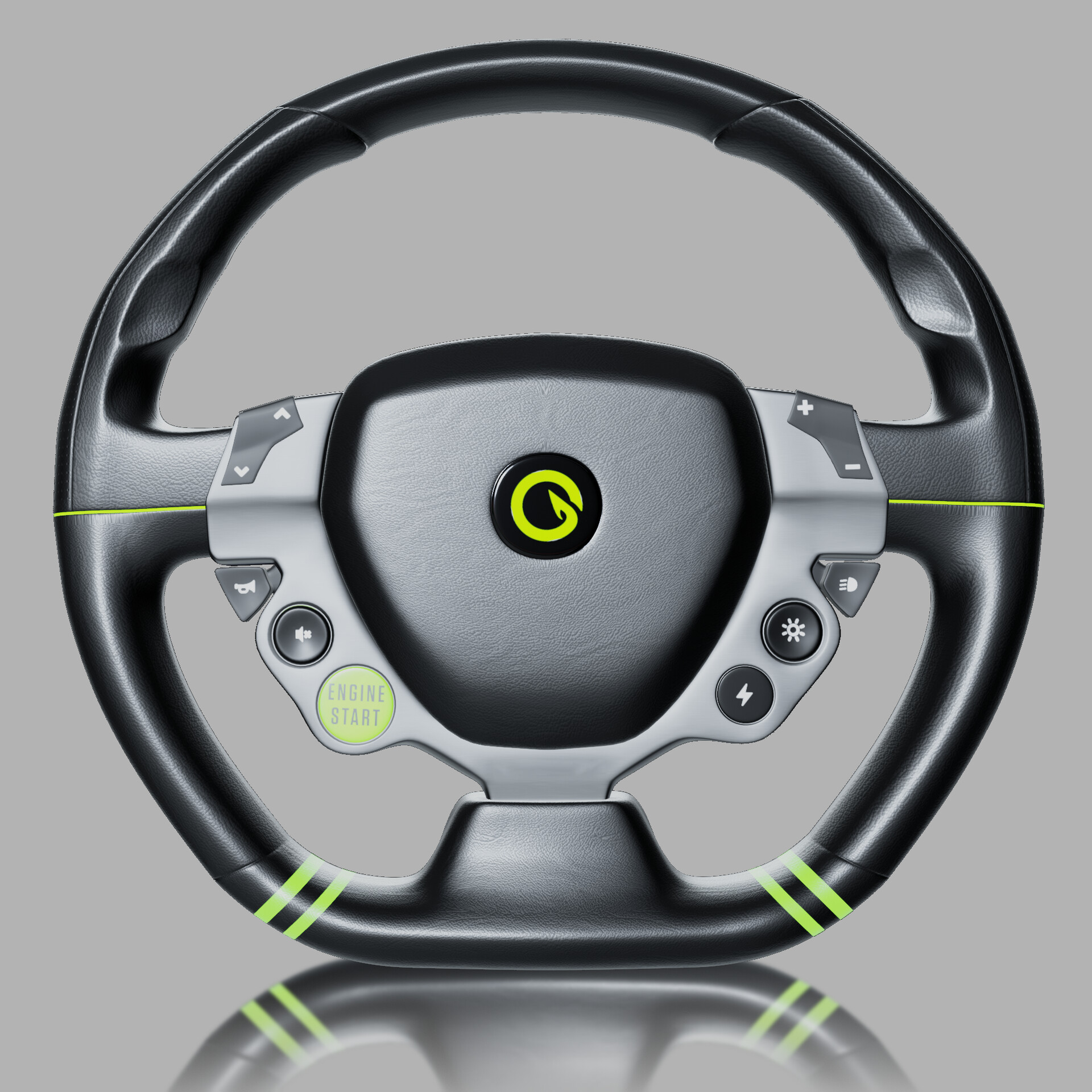 ArtStation Steering Wheel Hard Surface Modeling