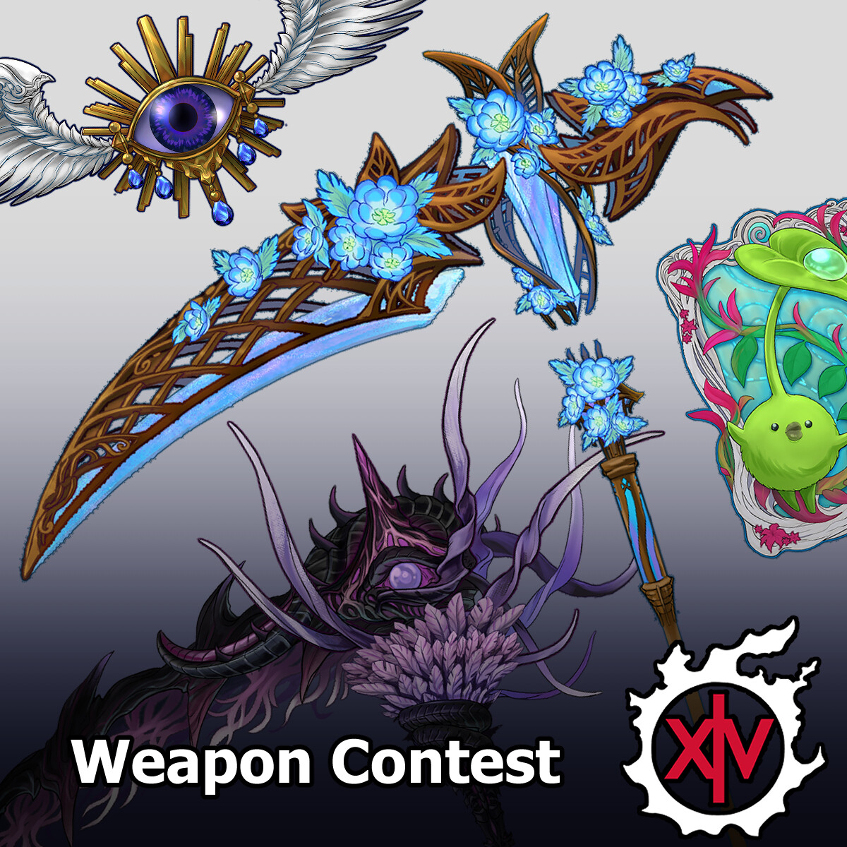 ArtStation Runner Up FFXIV 2021 2022 Weapon Contest Summoner   Helena Macias Aka Redsinistra Helena Macias Aka Redsinistra Mini Weapon Contest 1 