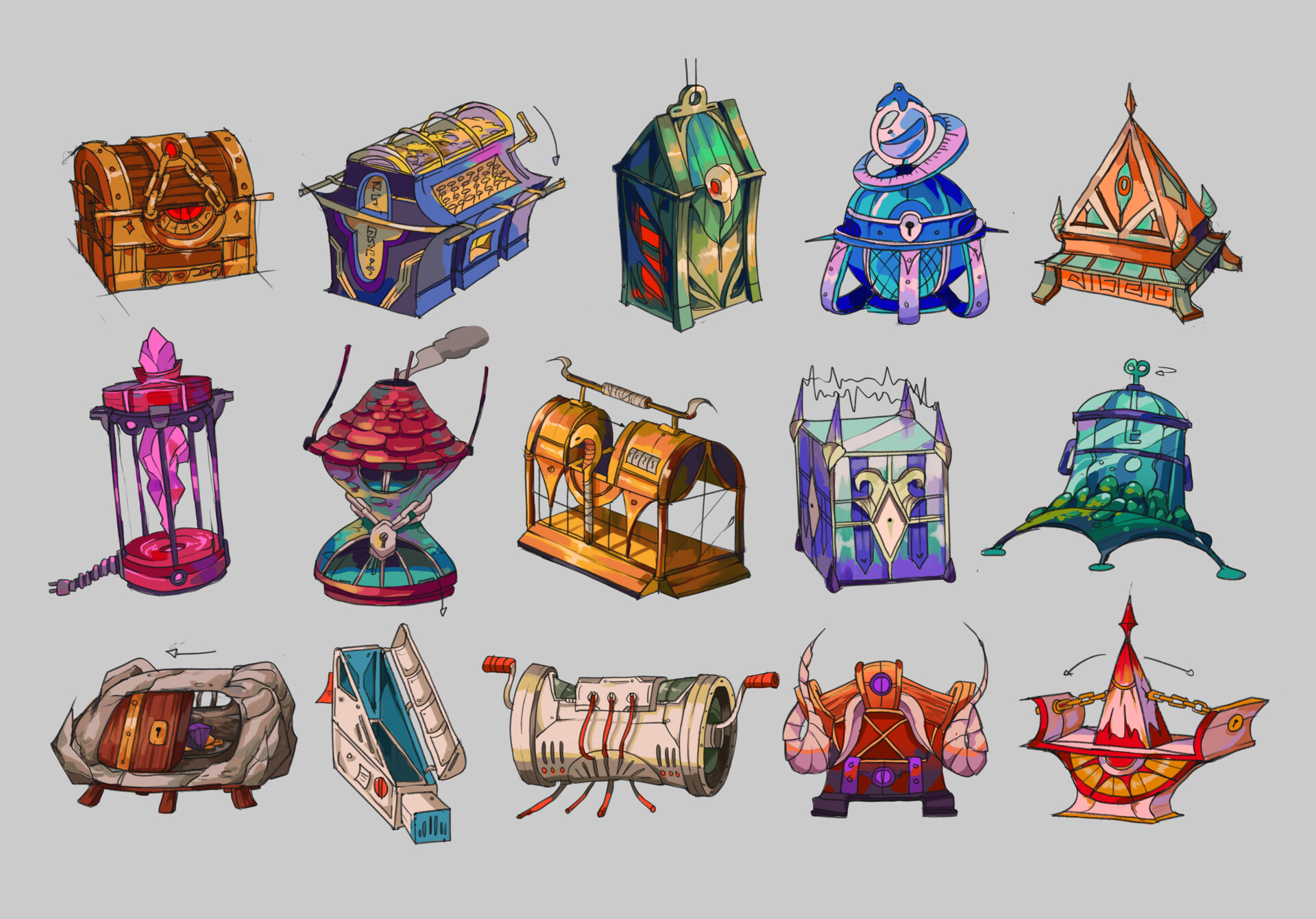 ArtStation - Chests and Containers - Prop Design