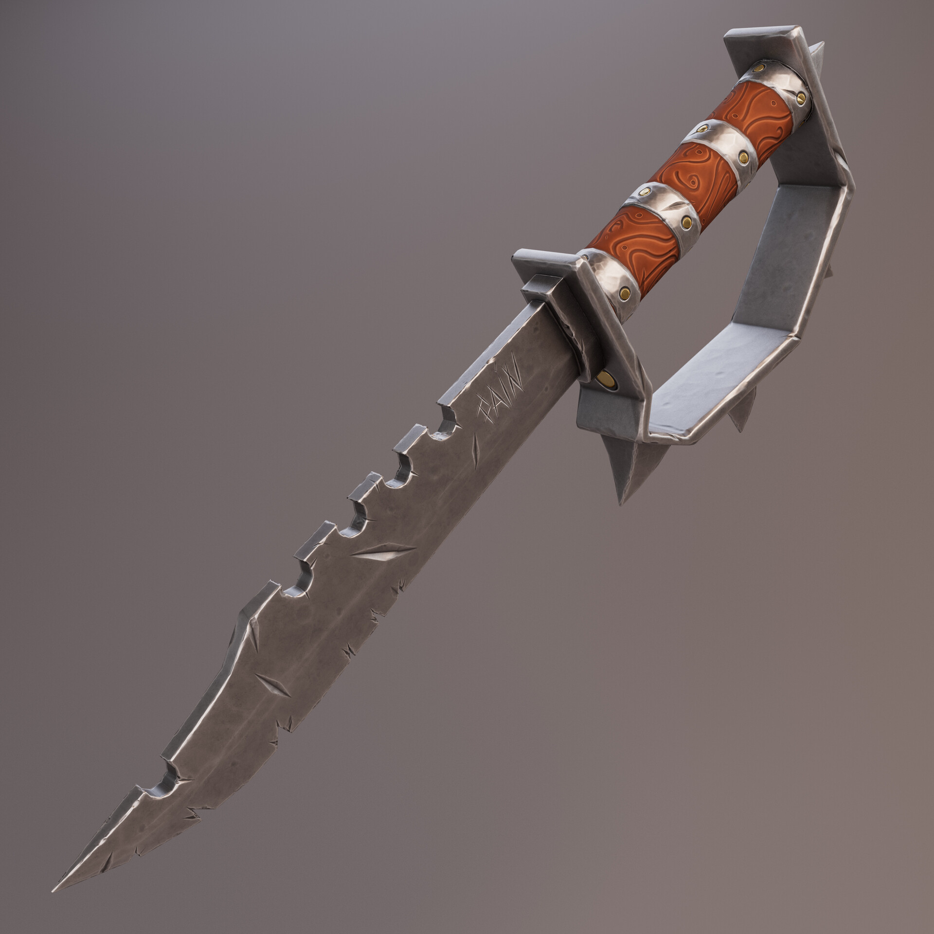 Artstation stylized knife game asset