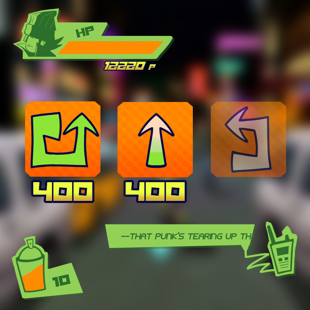 ArtStation Jet Set Radio HUD concept