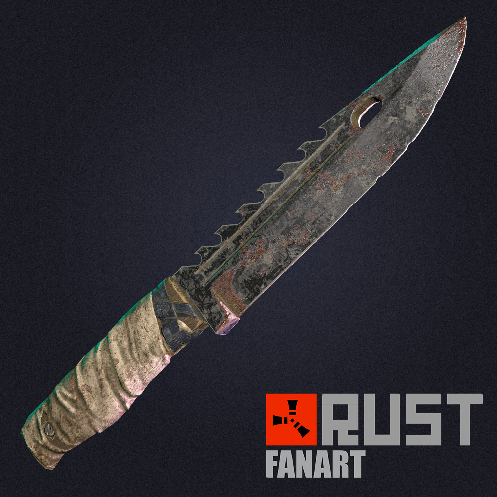 ArtStation Rust Combat Knife Fanart
