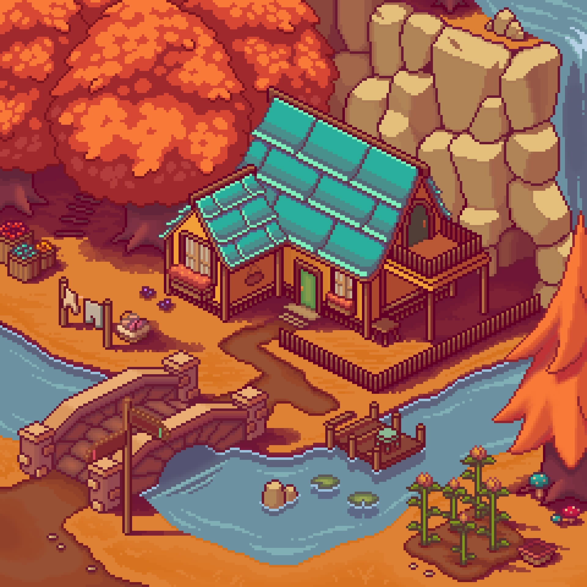 ArtStation - Pixel Isometric Environment Practice