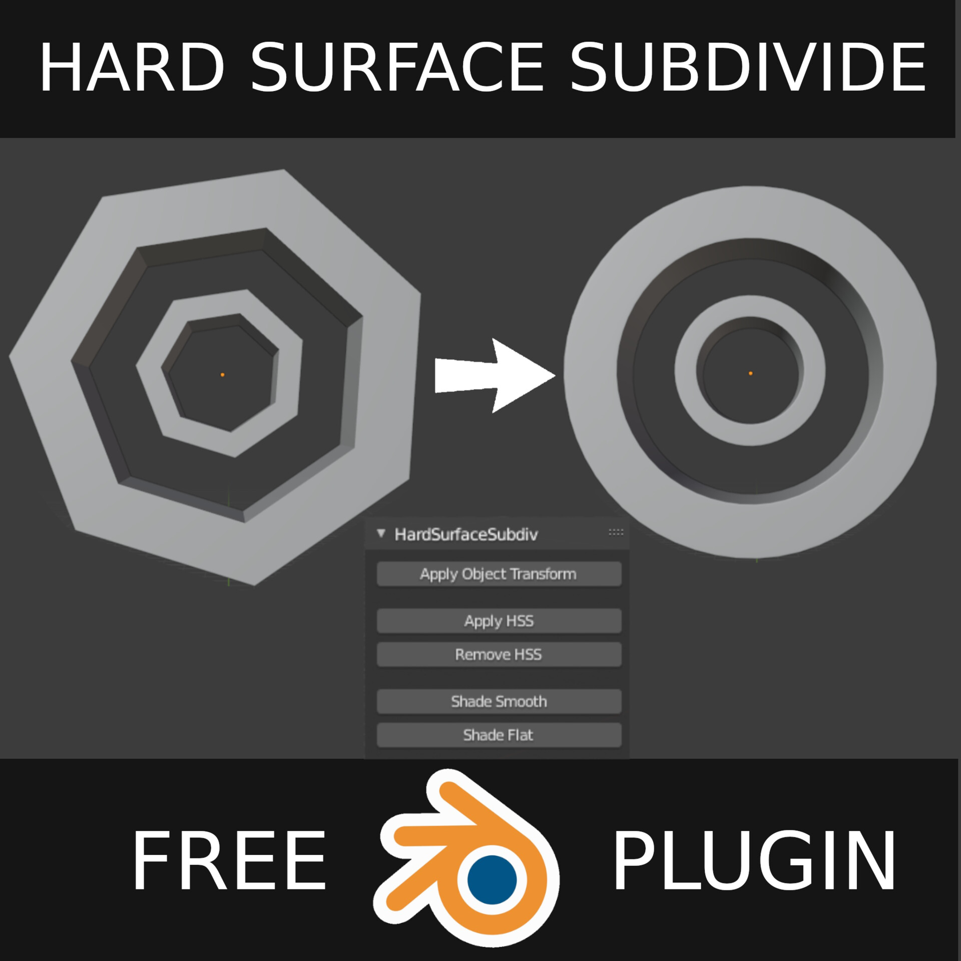 ArtStation HSS hard surface subdivide blender plugin