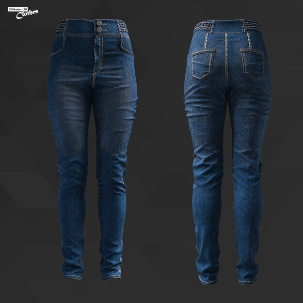 CG Noobs - High Waist Jeans - 89 Marvelous Designer and Clo3D