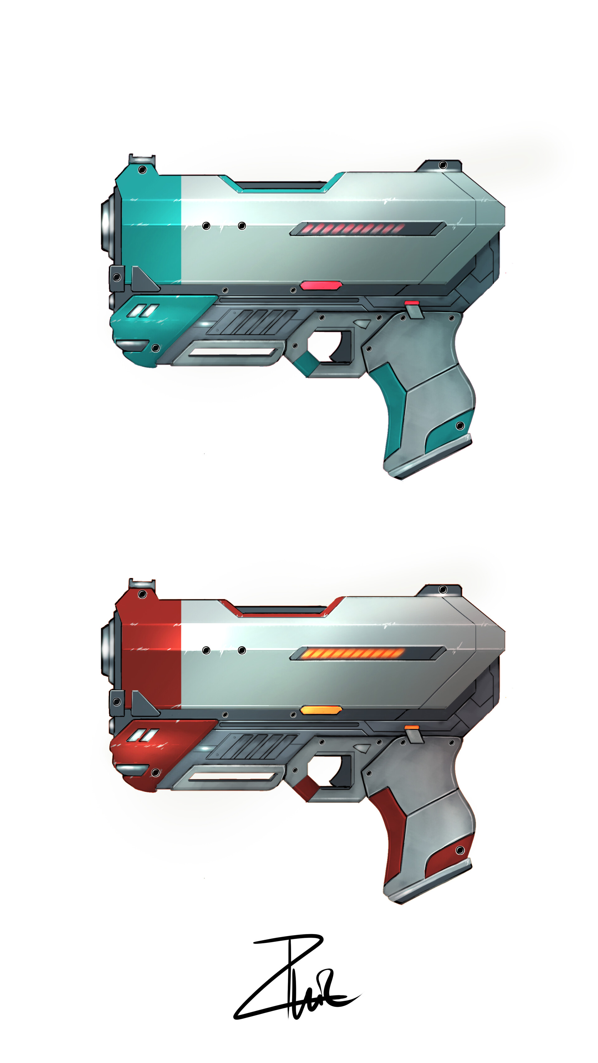 ArtStation - Futuristic gun design