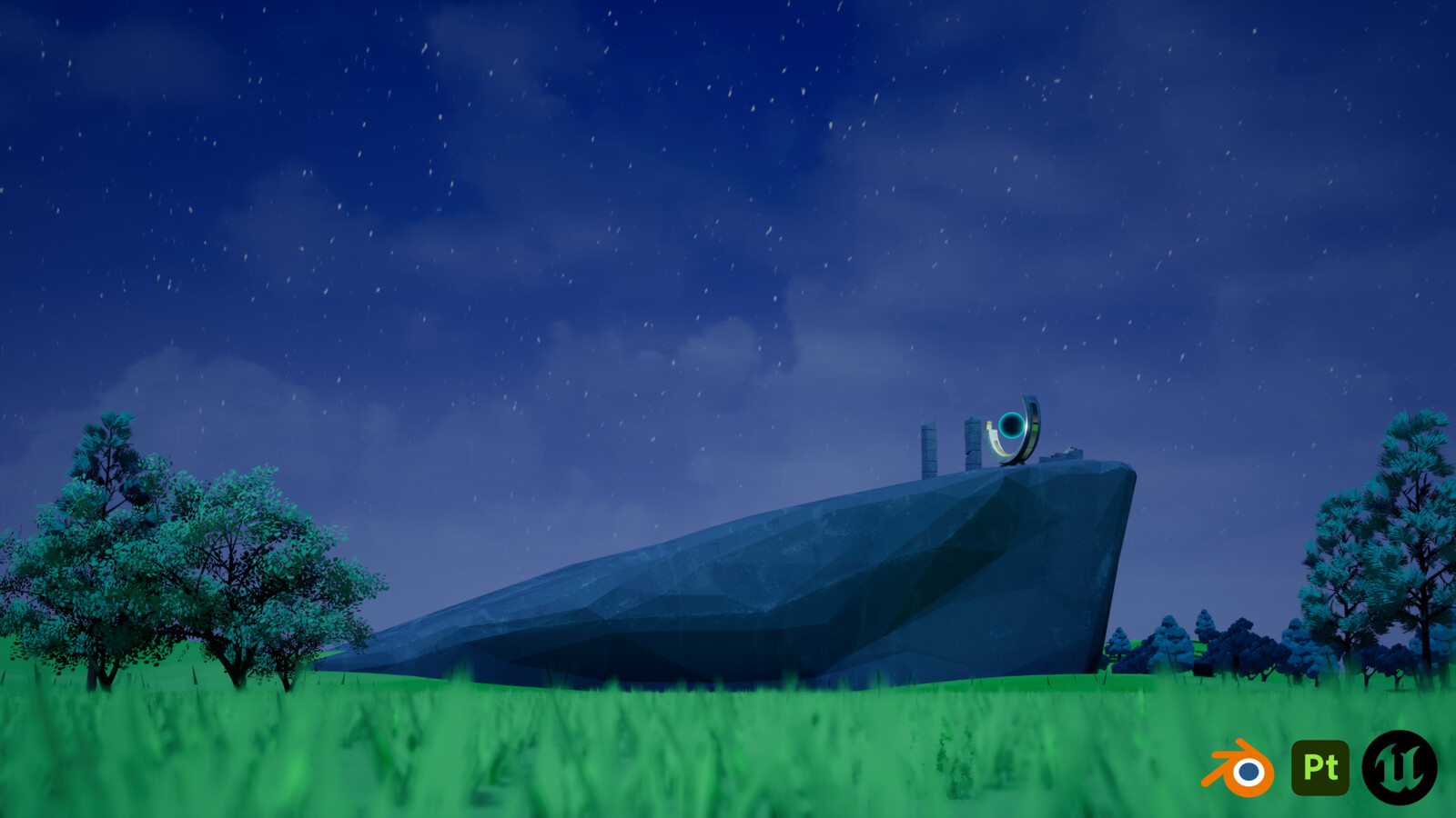 Stylized Anime Wilderness Scene