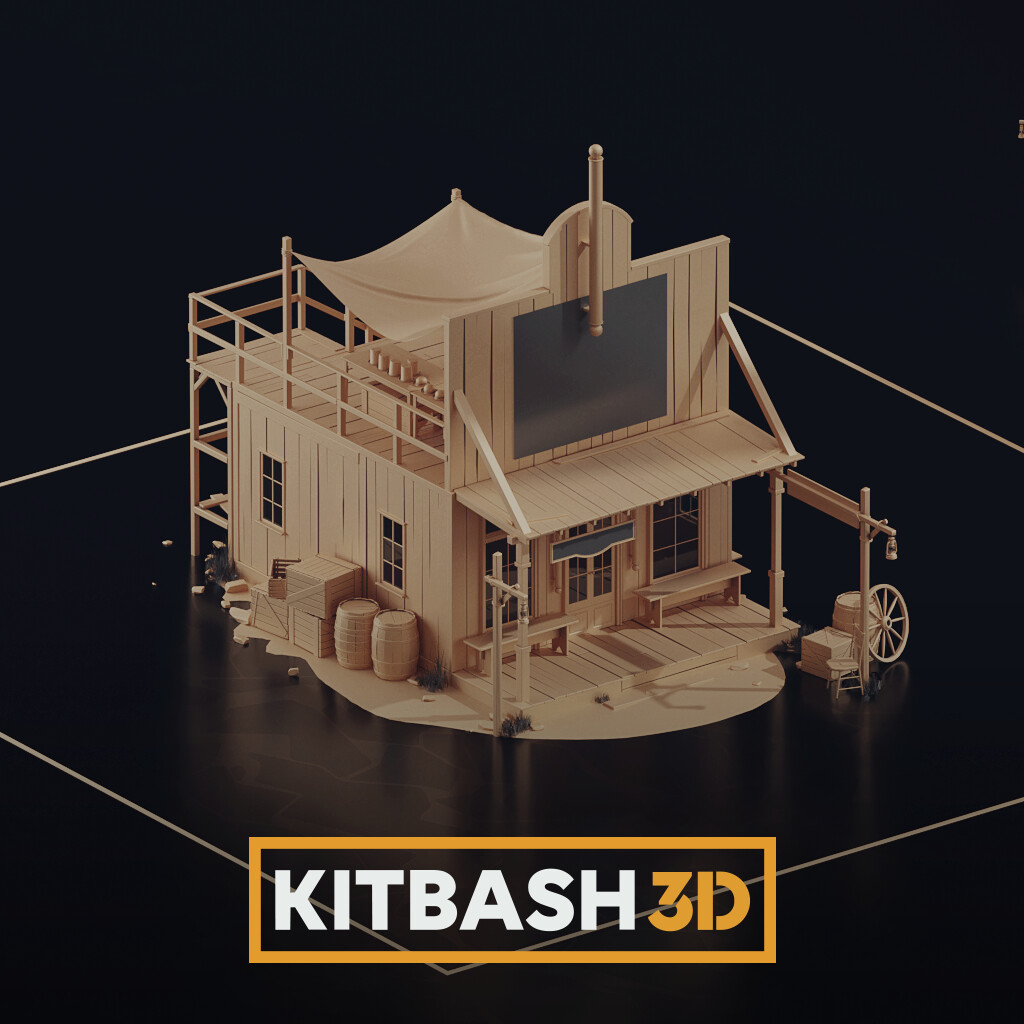 ArtStation - Outlaw Kitbash3D Set