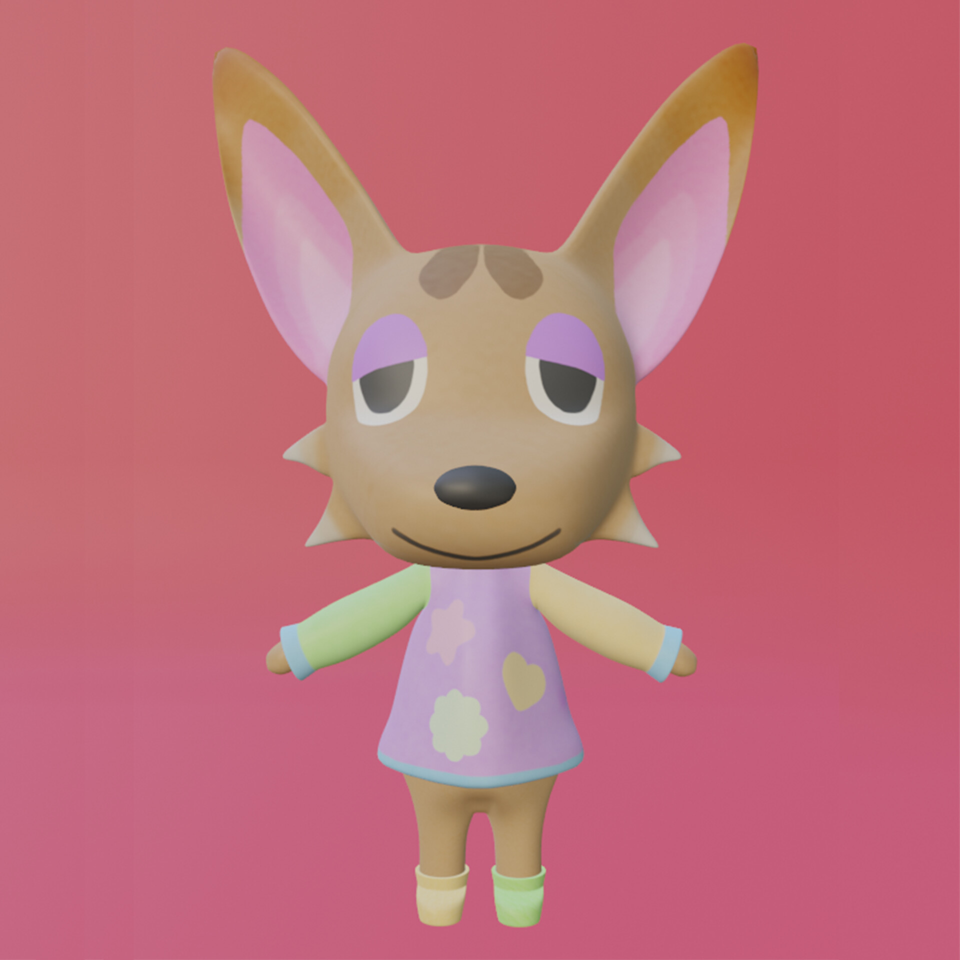 ArtStation - Animal crossing, Fennic fox