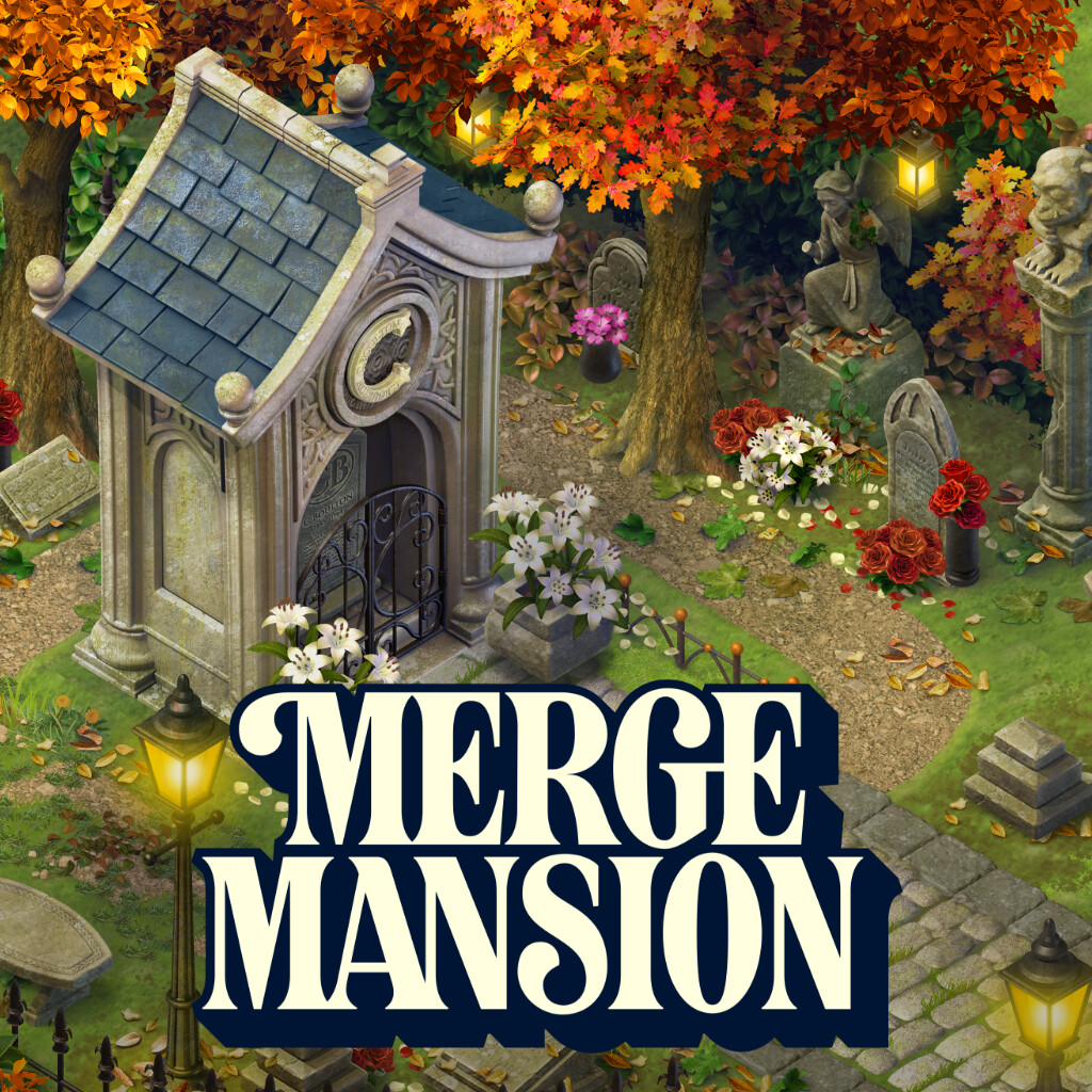 ArtStation Merge Mansion Cemetery Area