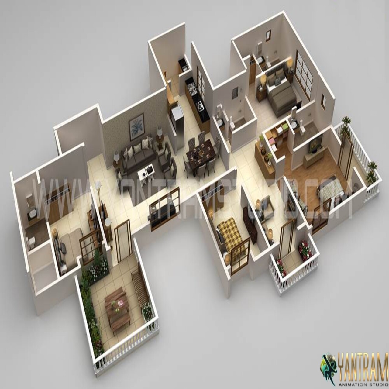 ArtStation - 3D Floor Plan Design of a house in Buckeye Arizona by ...