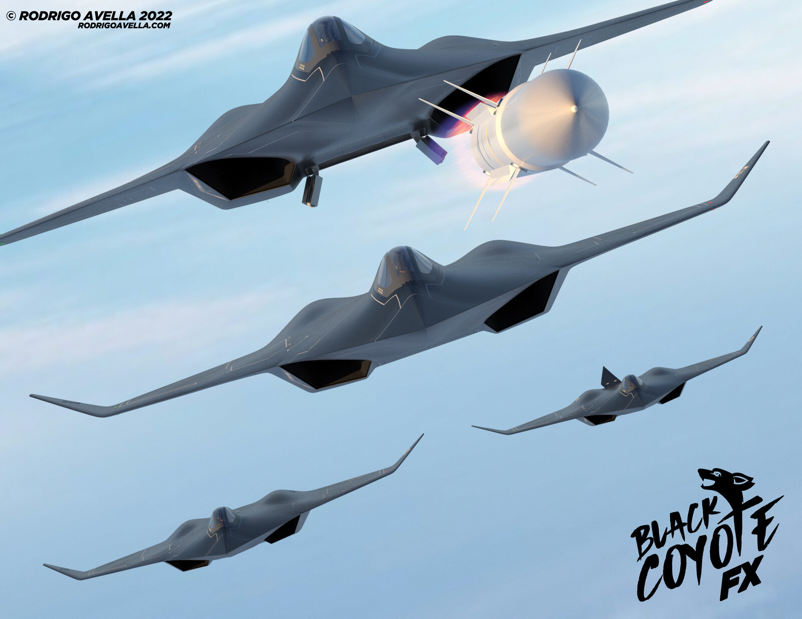 Black Coyote FX - Sixth generation fighter concept