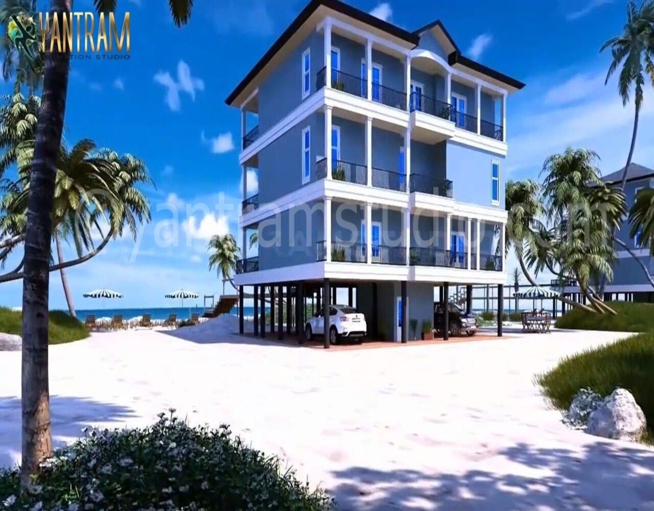 ArtStation - 3D Architectural Walkthrough Services of a breath-taking beach  house in Orlando, Florida