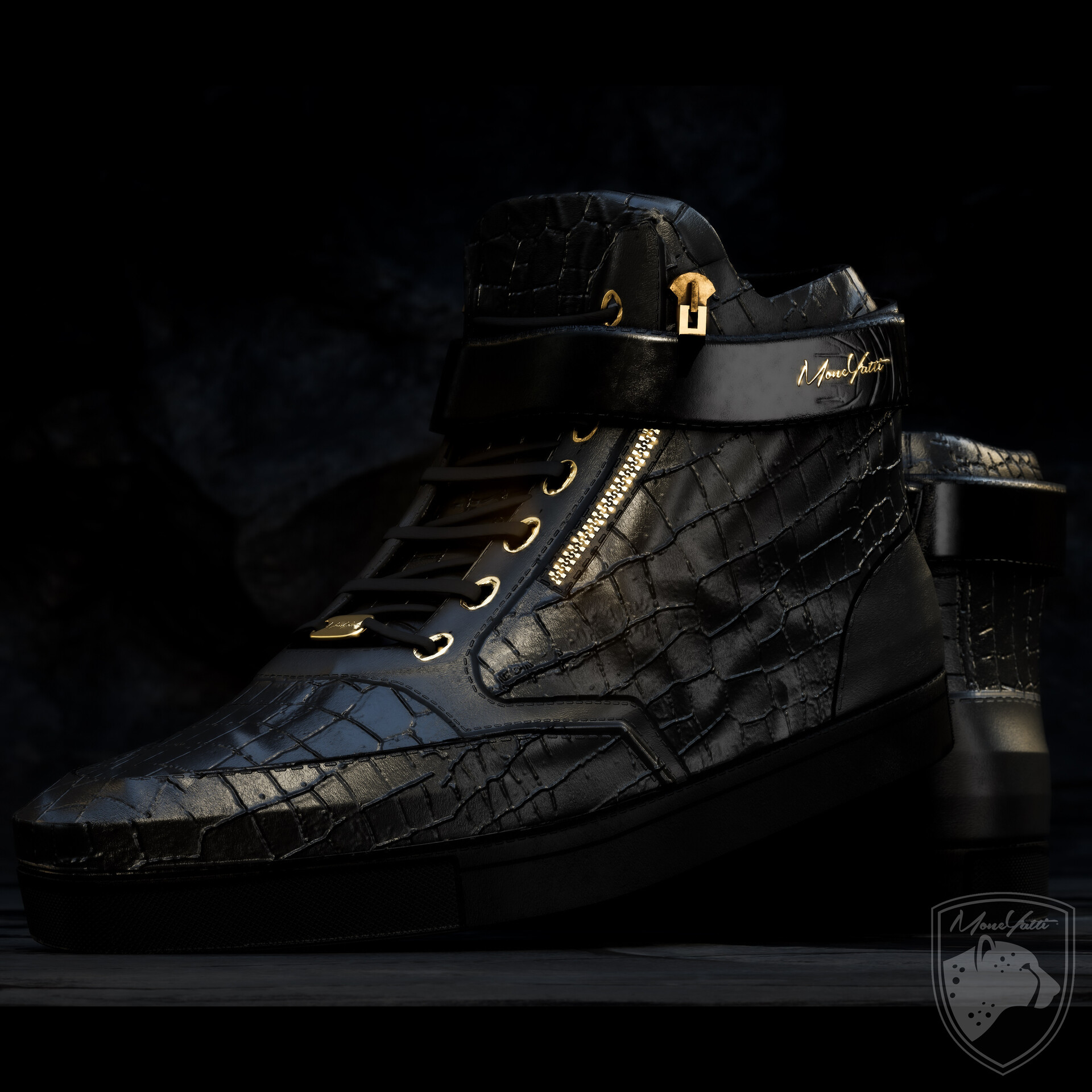 ArtStation - Moneyatti Classics All Black Crocs Shoe