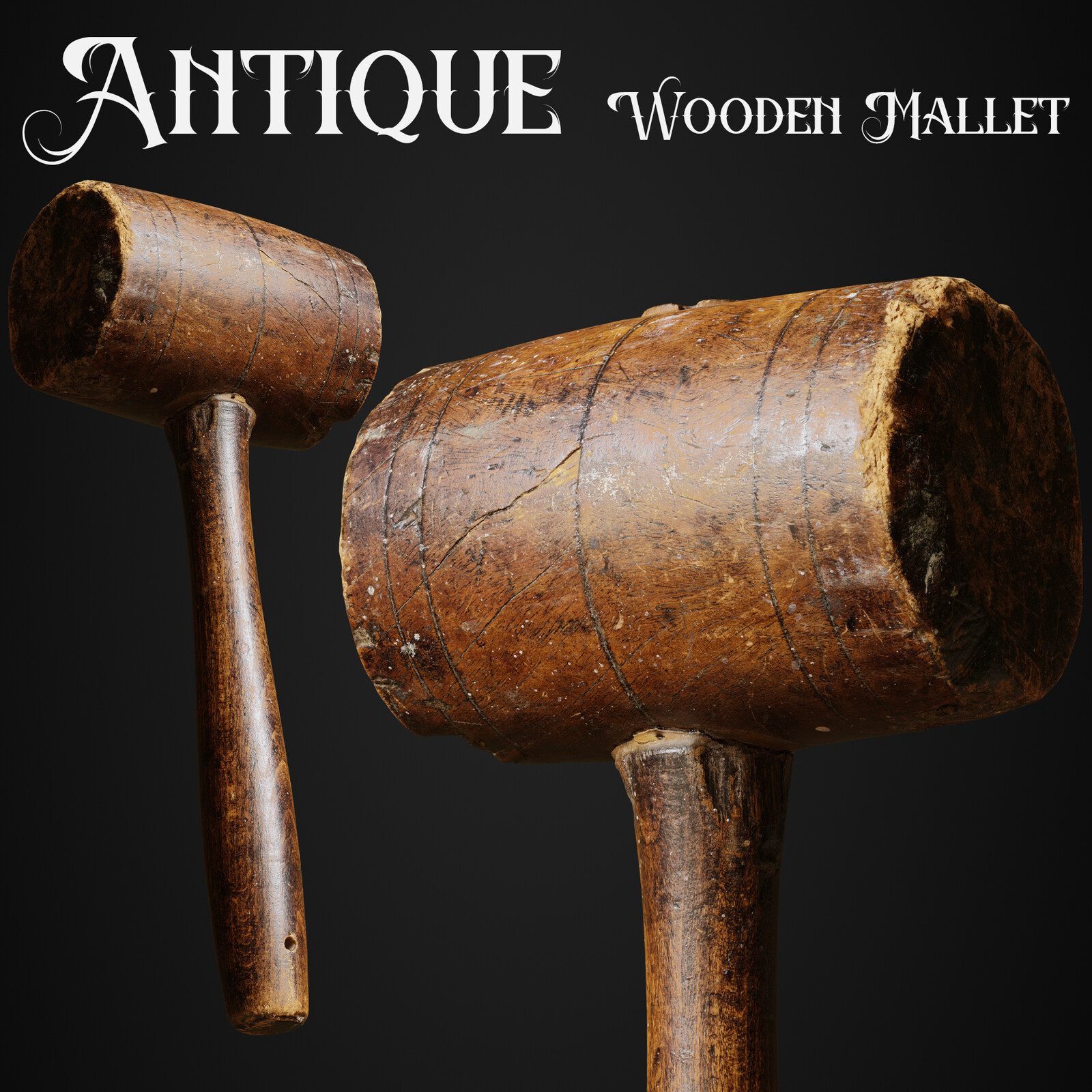 Antique Wooden Mallet